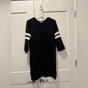 J. Crew Classic Black Tee Cotton Dress